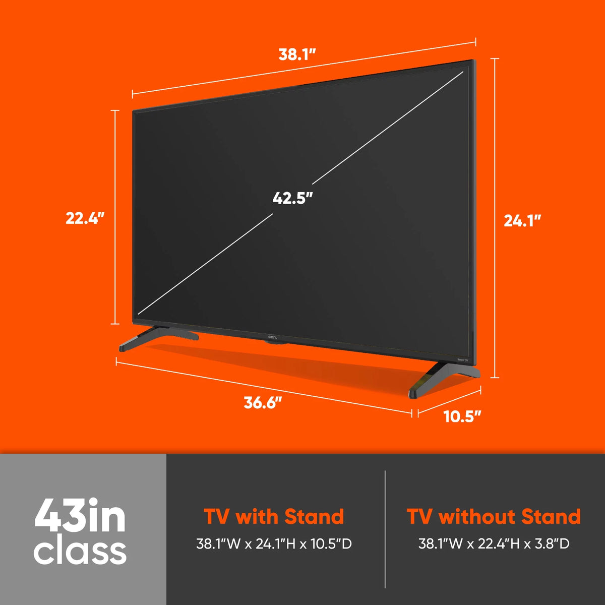 43” Class 4K UHD LED Smart Television HDR I974
