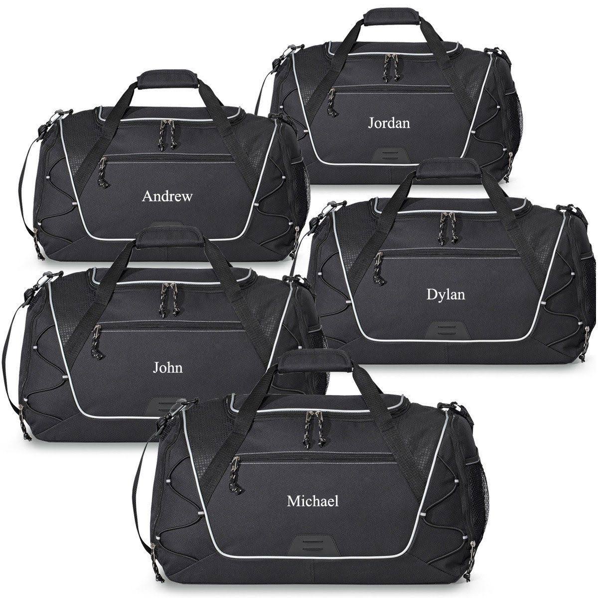 Set of 5 Black Weekender Duffel Bags V8614