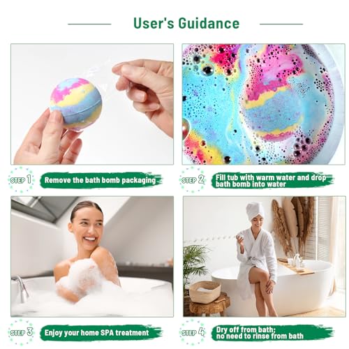 12 Pc Handmade Bath Bombs with Sea Salt Cocoa & Shea Butter F4390