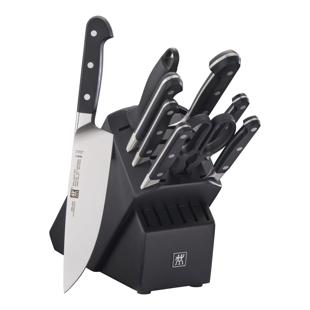 10 Pc Knife Set with Black Rubberwood Block E889127