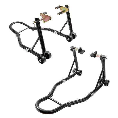 850lbs Motorcycle Stand Lift Front Rear Combo Black R281413