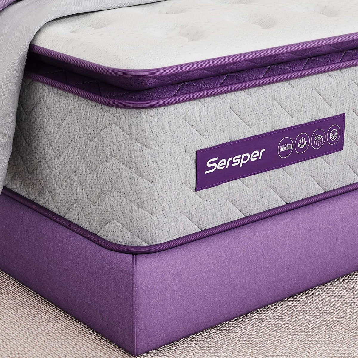Full Size 10 inch Pocket Pillow Top Memory Foam Mattress M885869