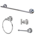 4pc Polished Chrome Bathroom Accessory Set S611