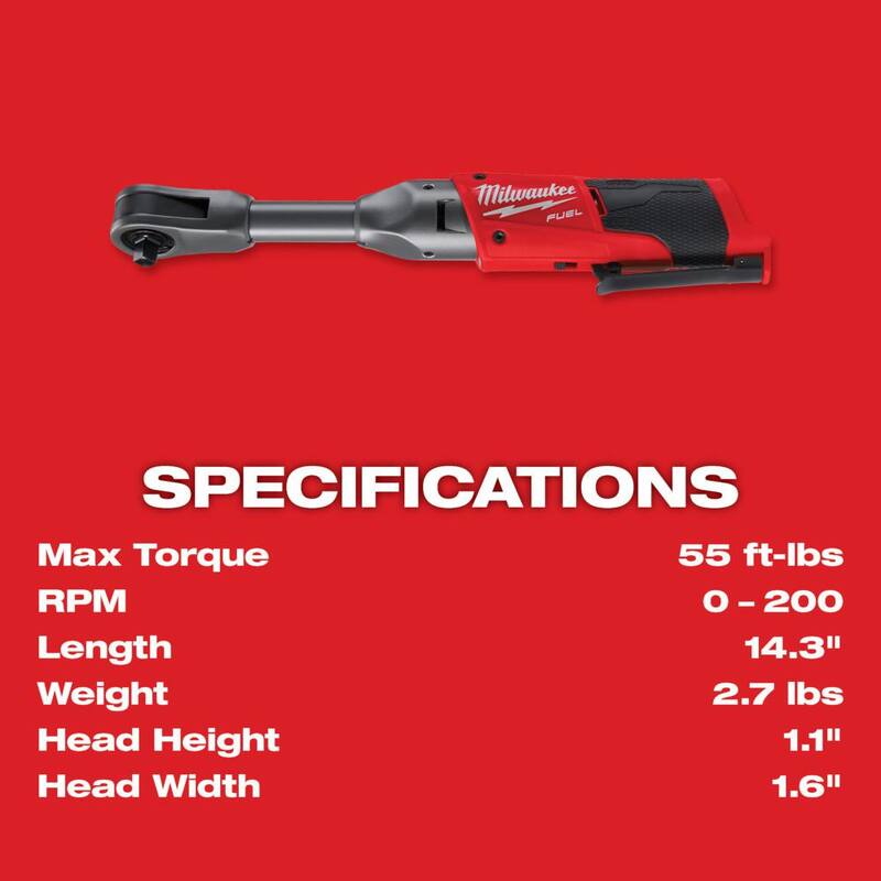 12V 3/8 in. Brushless Cordless Extended Reach Ratchet O7201