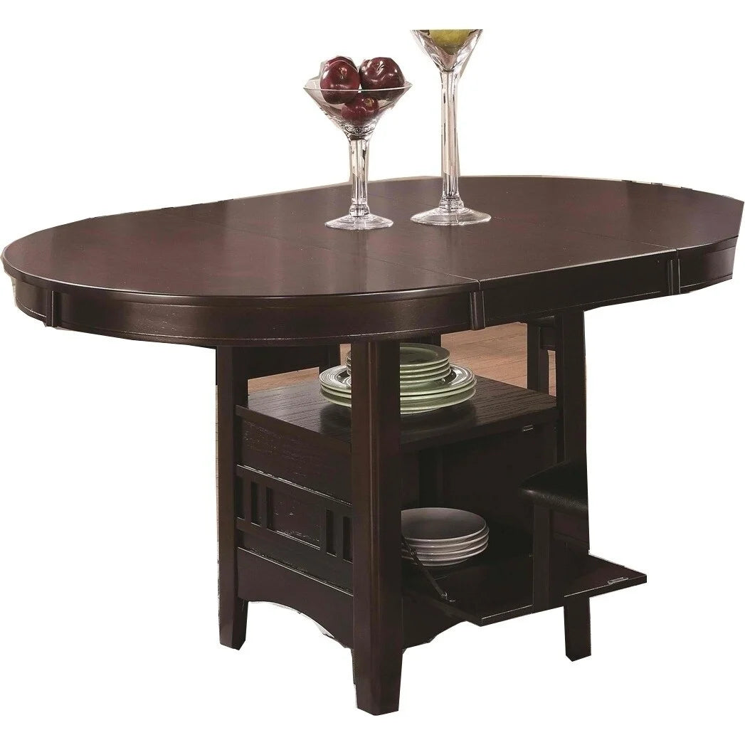 Espresso and Black 5-piece Dining Room Set H215283