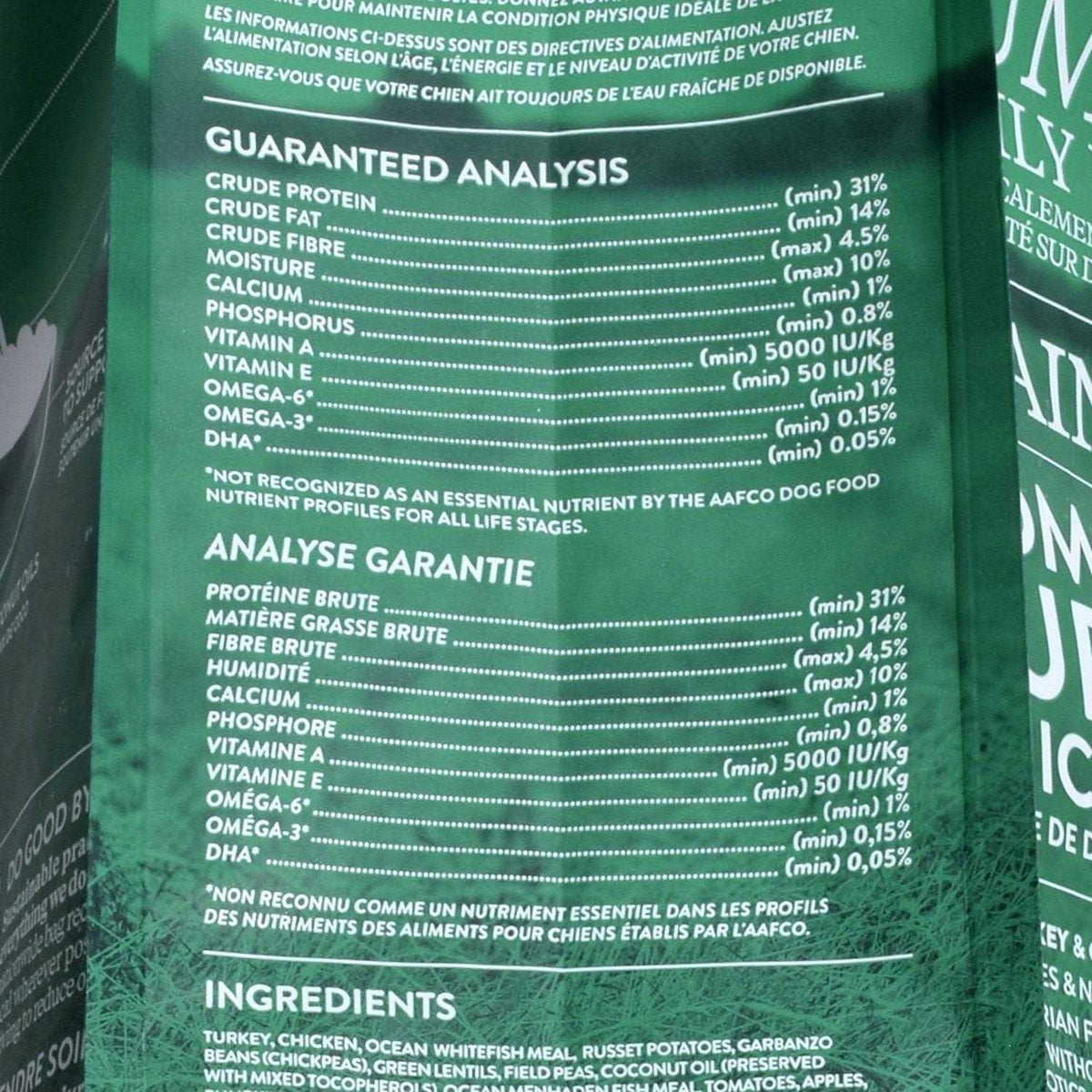 Grain Free Turkey & Chicken Dry Dog Food Y1703