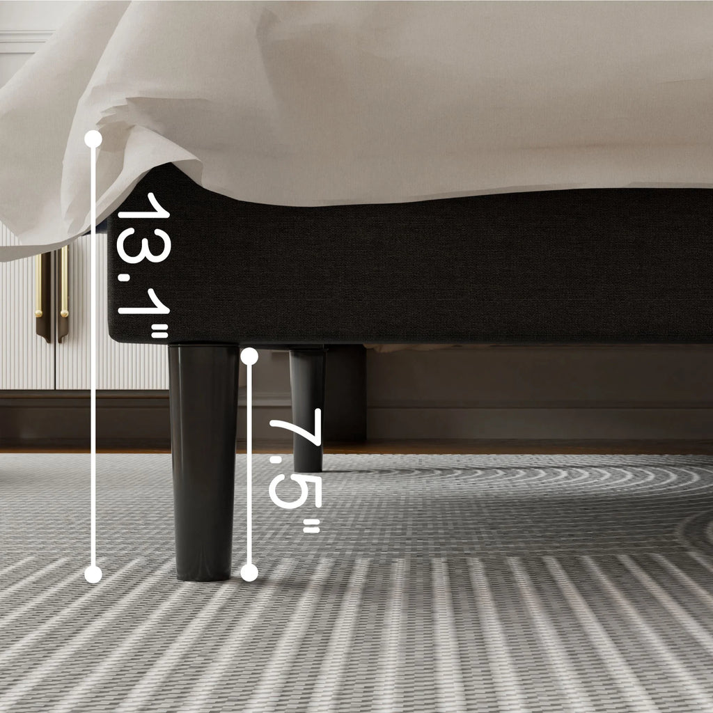 Dark Gray Wood Frame Full Platform Bed U32588