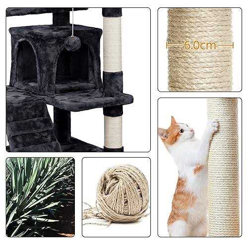 54in Cat Tree Tower Condo Scratch Post F4124