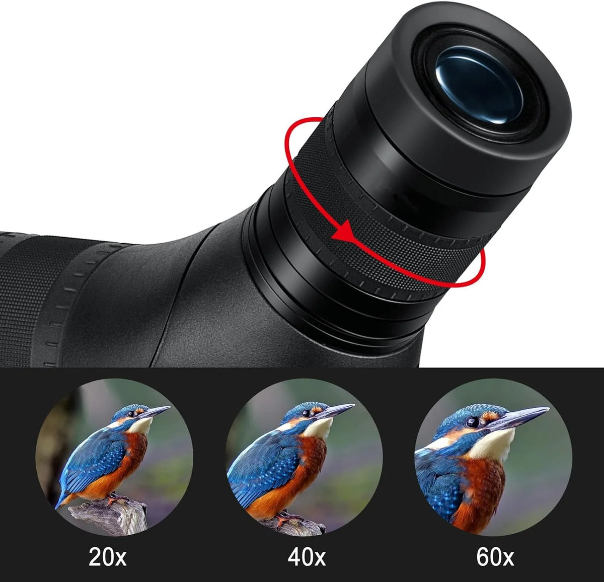 20-60x85 BAK4 Waterproof Spotting Scope W9326
