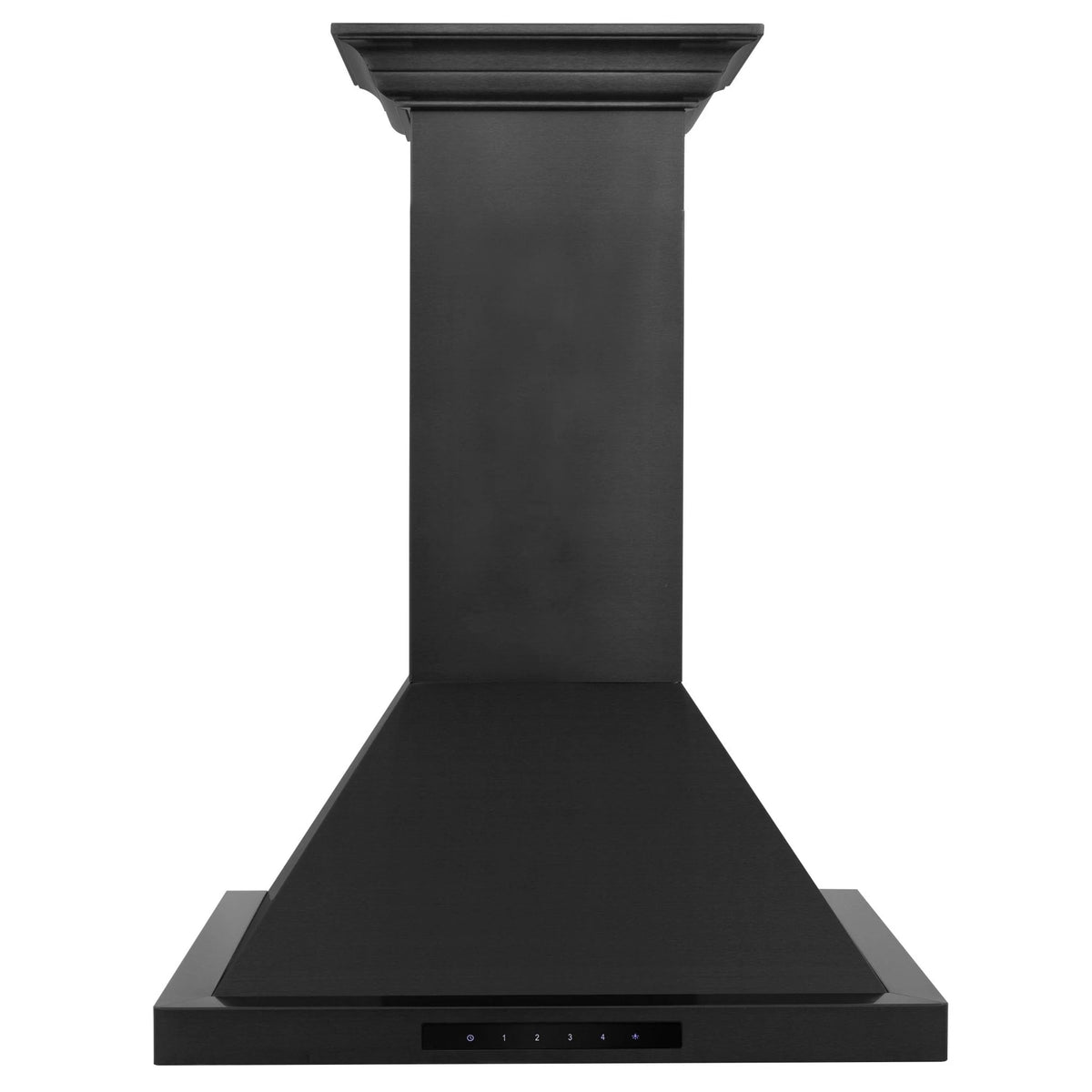 36 in. Convertible Vent Wall Mount Range Hood in Black Stainless Steel with Crown Molding B8879