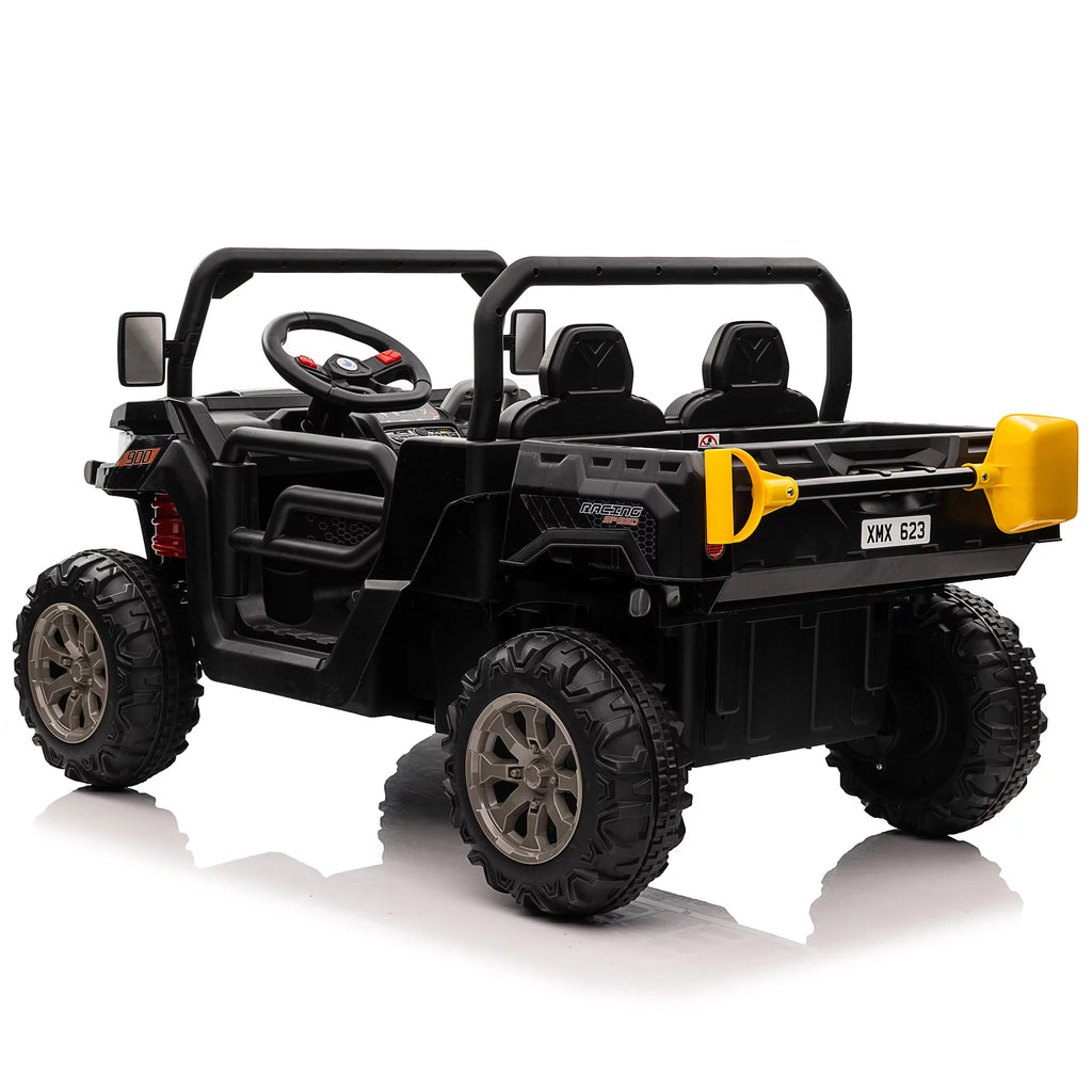24V 2 Seater Kids Ride On Dump Truck with Remote, Green Q457