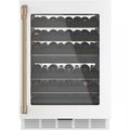 24 in. 46-Bottle Wine Beverage Cooler in Matte White B9921