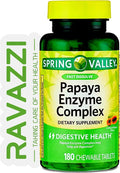 Chewable Papaya Enzyme Tablets Dietary Supplement, 180 Count B80149
