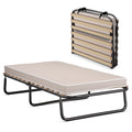 Portable Folding Guest Bed Cot with Memory Foam Mattress Twin Size P175