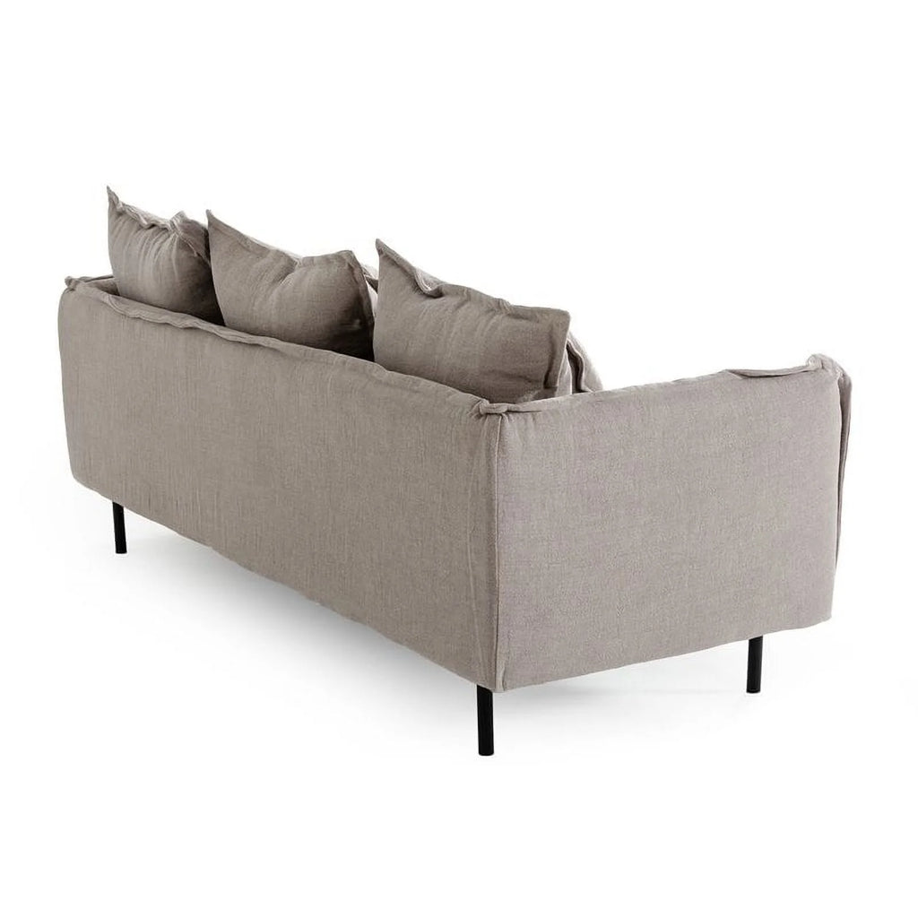 Gray Fabric & Wood Sofa N755