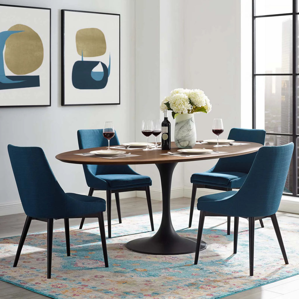 Oval Wood Aluminum Dining Table J767053