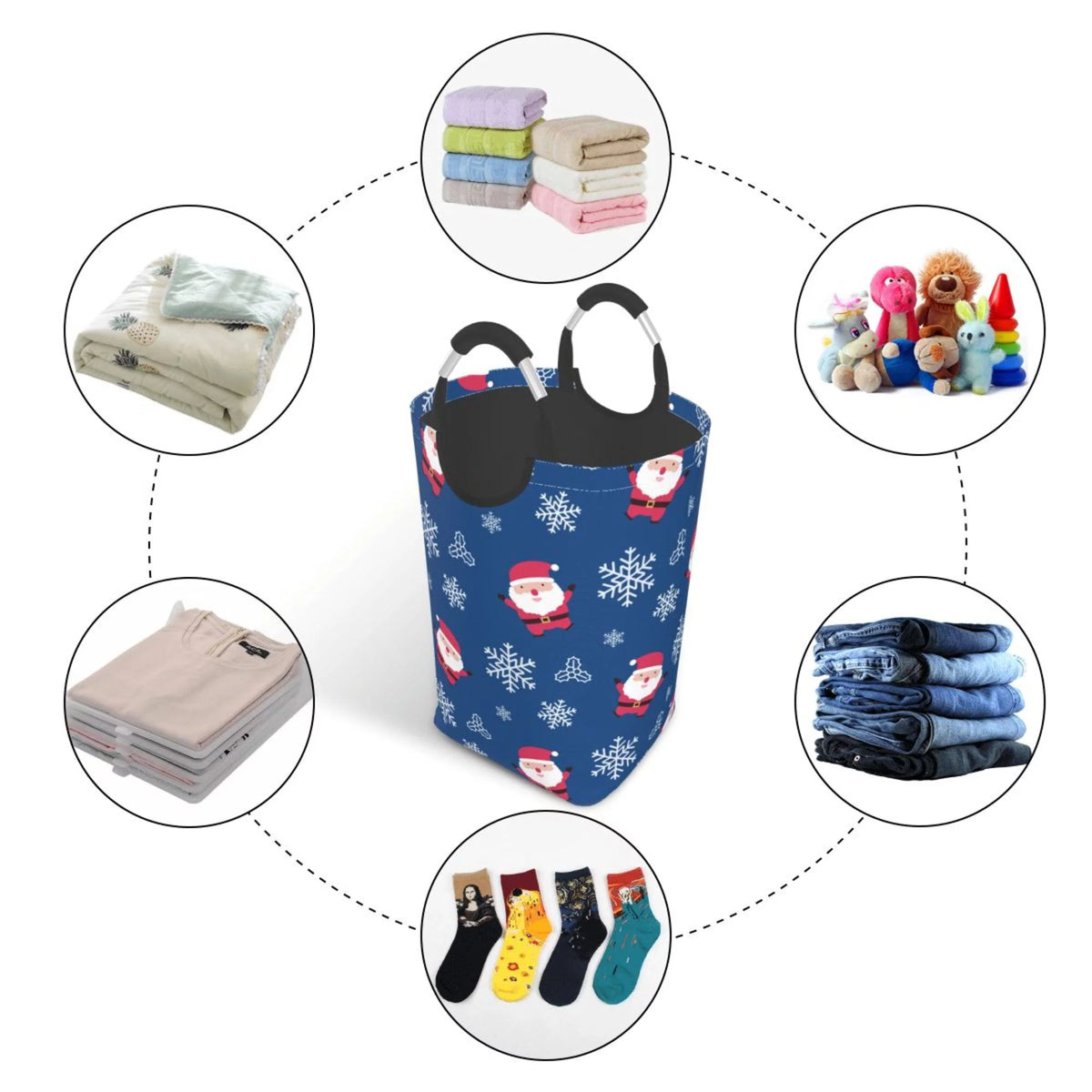 50L Rectangular Waterproof Foldable Laundry Hamper J245616
